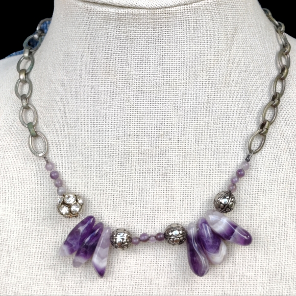 Vintage amethyst healing necklace - Picture 1 of 7